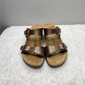 Birkenstock Papillio Dorothy Wedge Sandals Graceful Toffee Size 7 W